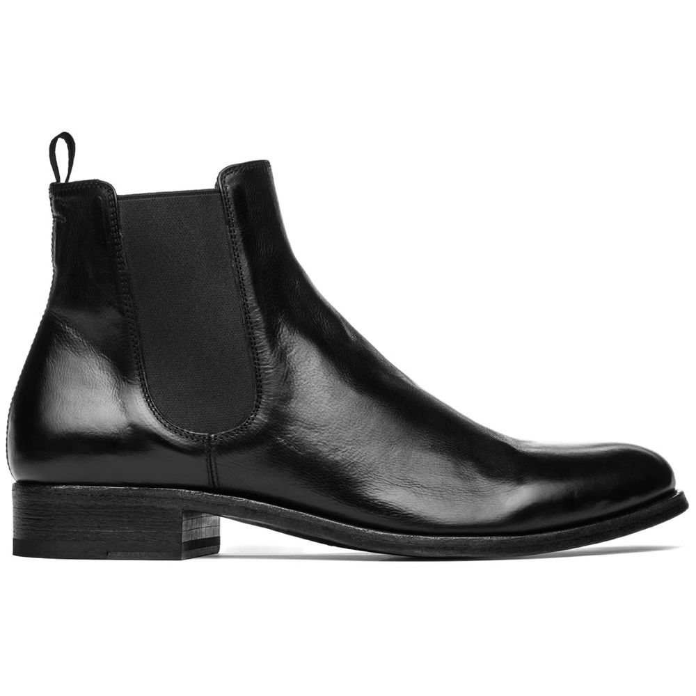 Men's Black Leather Chelsea Boots
